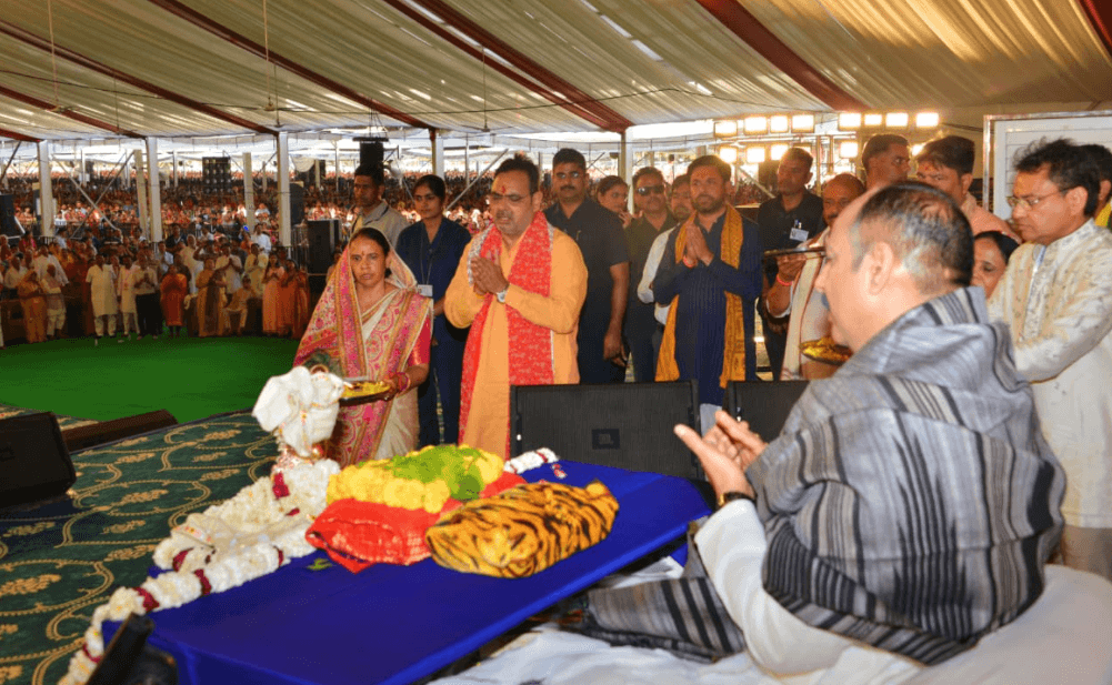 मुख्यमंत्री भजनलाल शर्मा ने शिव महापुराण कथा का किया श्रवण, सनातन संस्कृति को बताया समाज की शक्ति