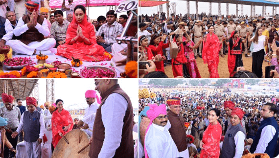 101 नगाड़ों की गूंज से गूँजी ब्रह्मा नगरी: उपमुख्यमंत्री दिया कुमारी ने किया विश्व प्रसिद्ध पुष्कर मेला 2025 का भव्य शुभारंभ